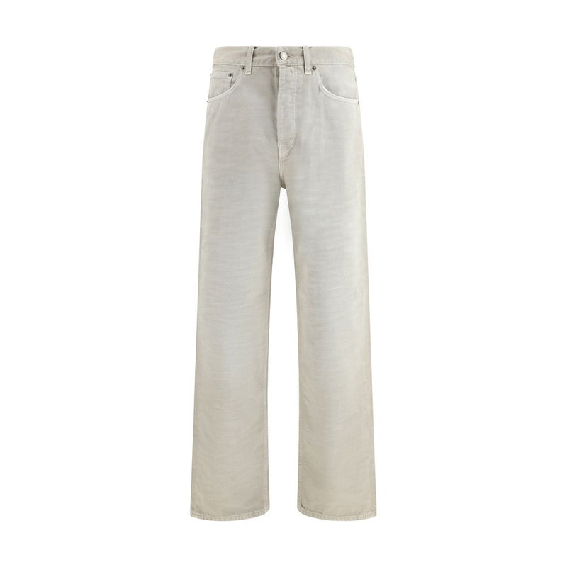 Haikure Logan Bull Gray Cotton Straight-Leg Jeans for Men