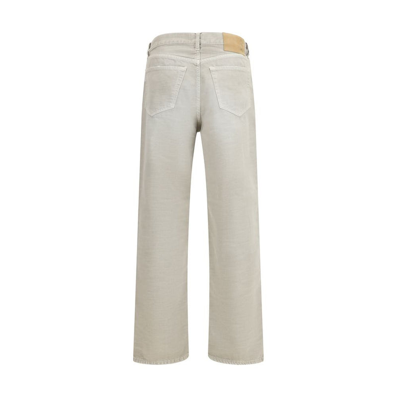 Haikure Logan Bull Gray Cotton Straight-Leg Jeans for Men