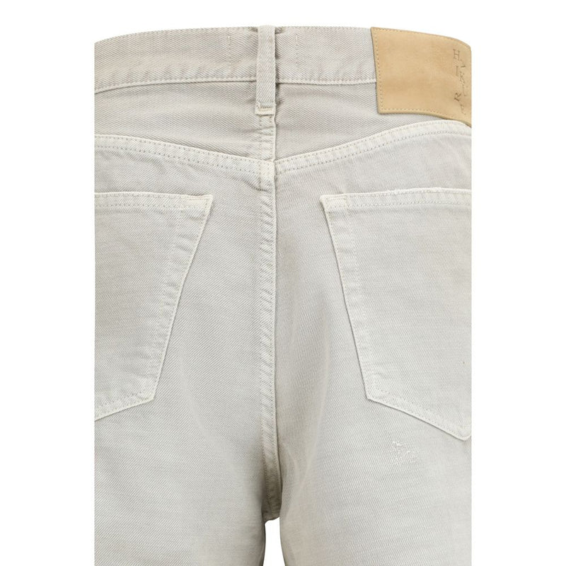 Haikure Logan Bull Gray Cotton Straight-Leg Jeans for Men
