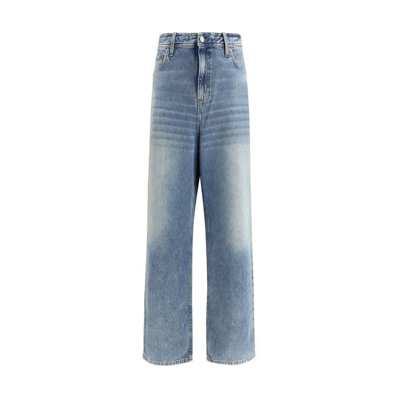 Haikure blauwe katoenen relaxed fit jeans