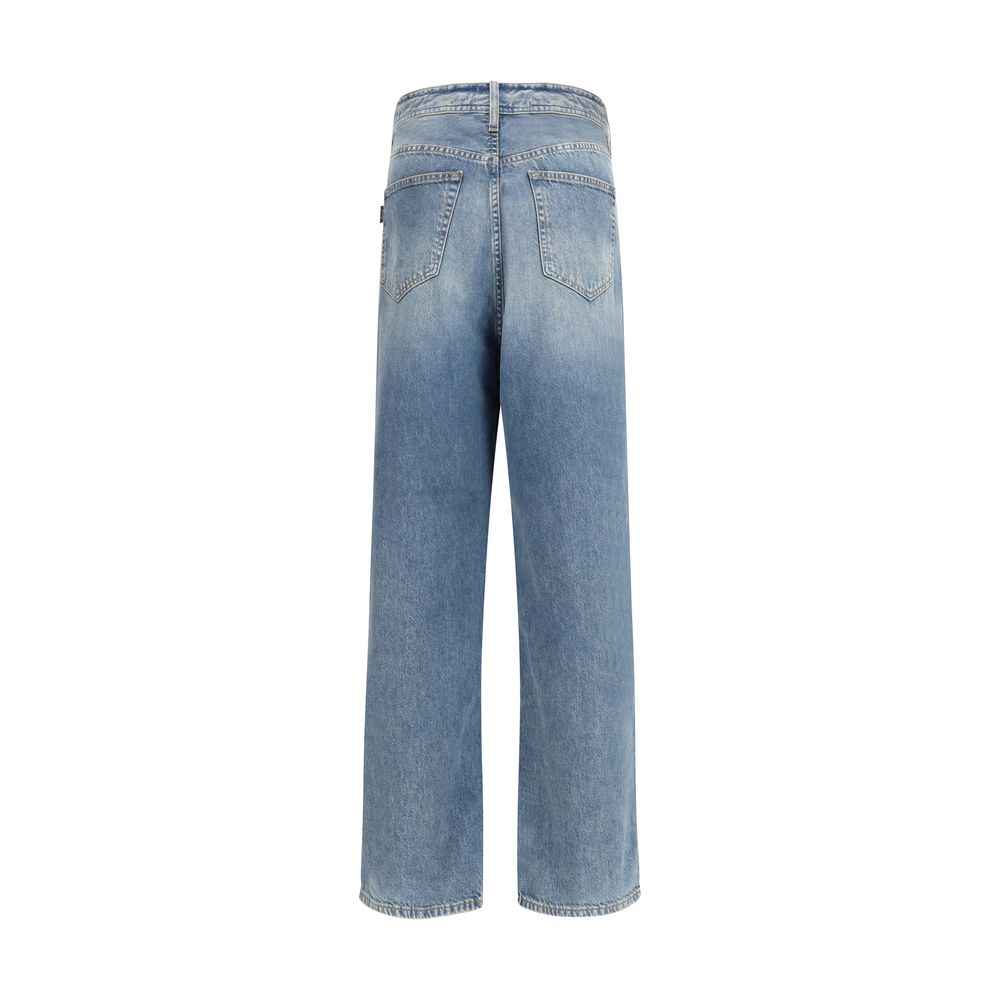 Haikure Ray Dusty Blue Cotton Relaxed Fit Jeans