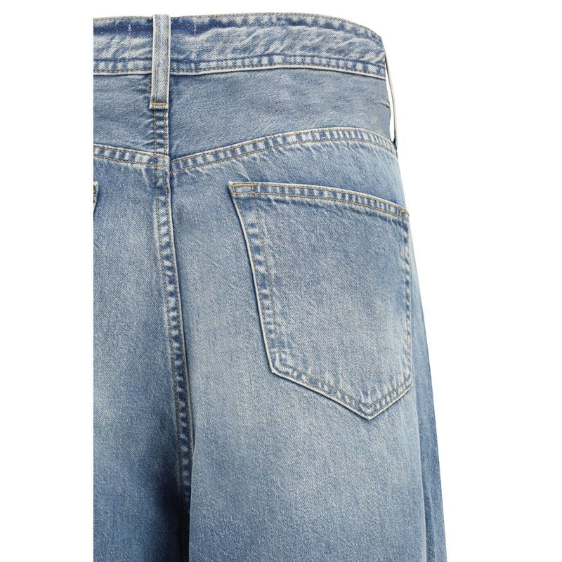 Haikure blauwe katoenen relaxed fit jeans