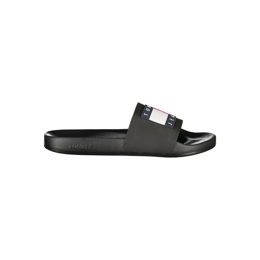 Tommy Hilfiger Black Polyurethane Men Slipper - Comfort & Style