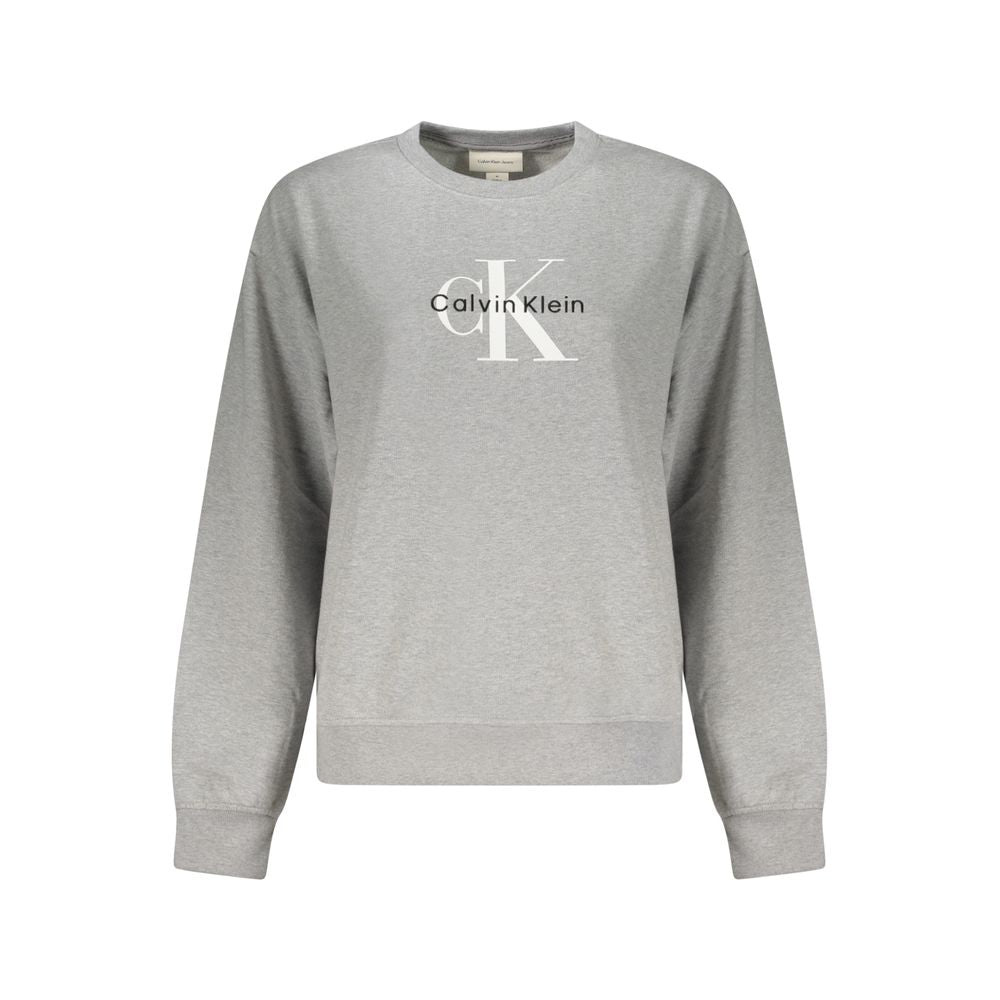 Calvin Klein Gray Cotton Women Sweatshirt - Sustainable Style