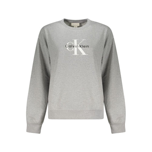 Calvin Klein Gray Cotton Women Sweatshirt - Sustainable Style