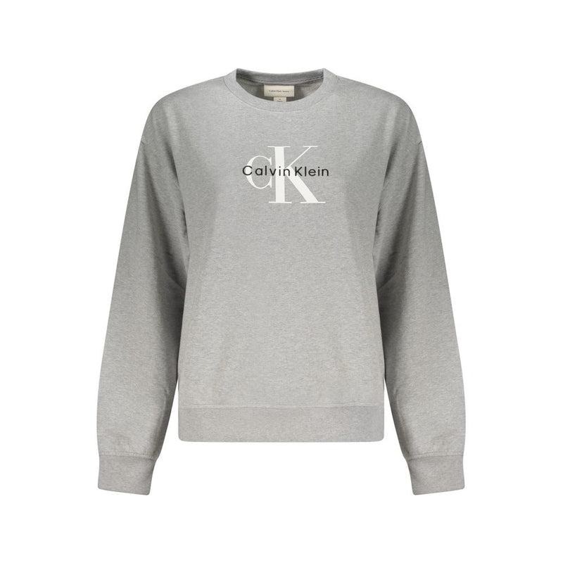 Calvin Klein Gray Cotton Women Sweatshirt - Sustainable Style