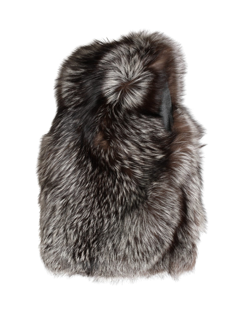 Dolce & Gabbana Brown Faux Fur Whole Head Wrap Capello Hat