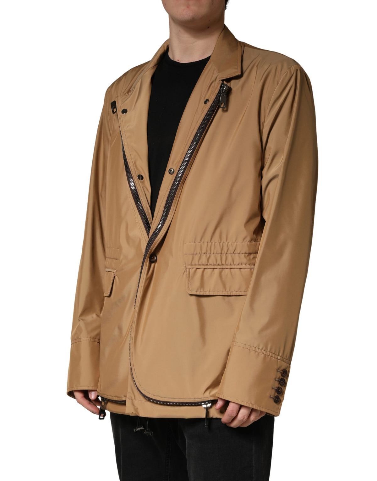 Manteau-veste superposé croisé marron Dolce & Gabbana