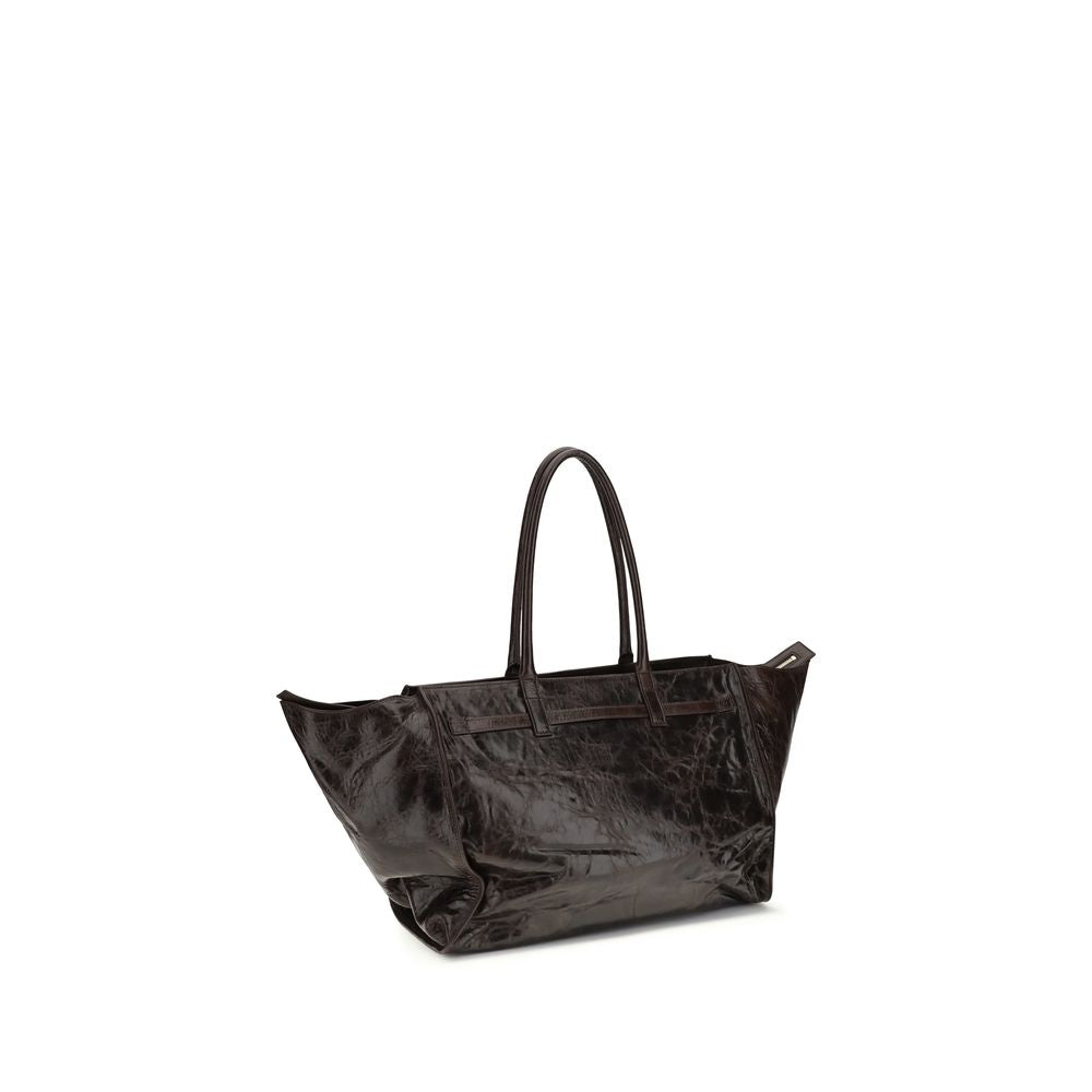 Benedetta Bruzziches MAME Weekend Bag en Cuir de Veau Marron