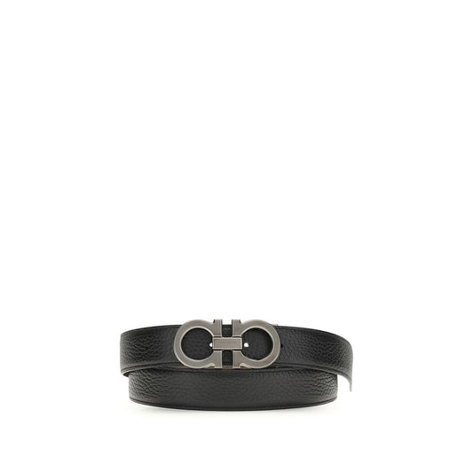 Ferragamo Blauwe Kalfsleren Bos Taurus Regular Riem