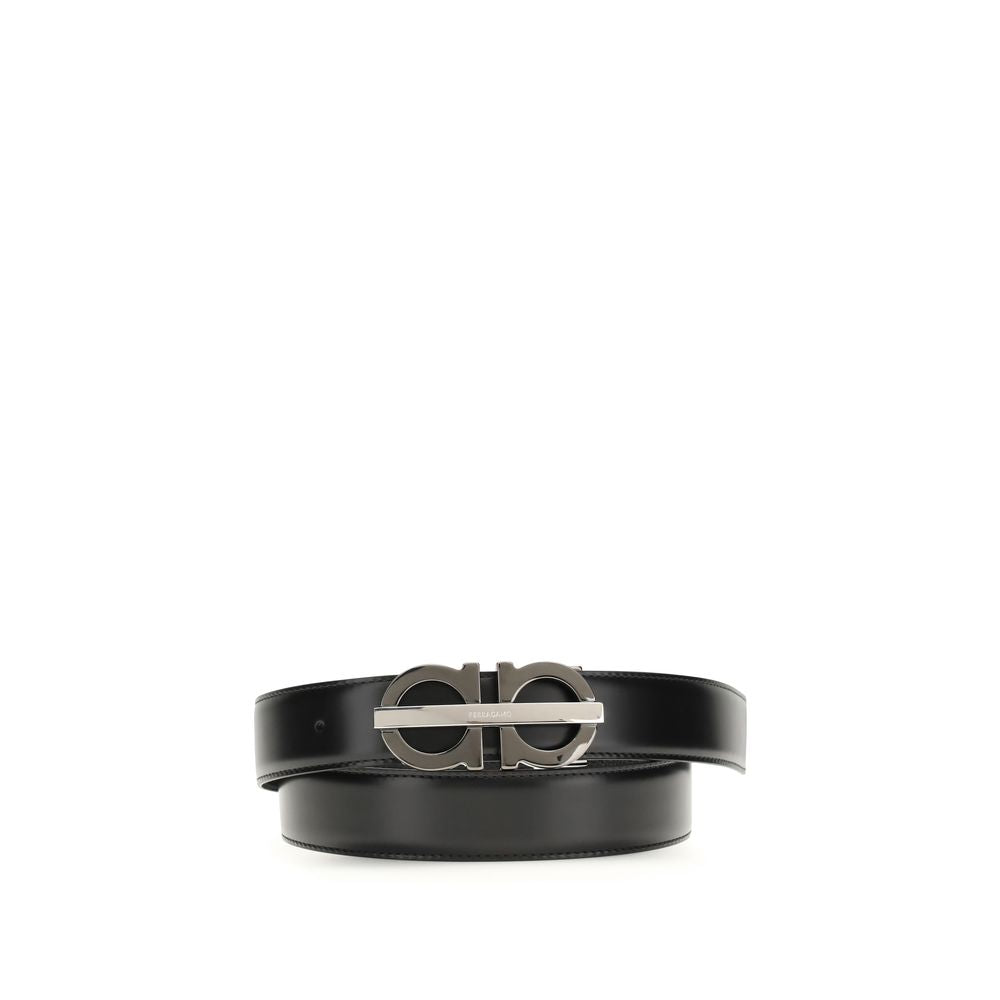 Ceinture Ferragamo Bos Taurus Regular en cuir de veau noir