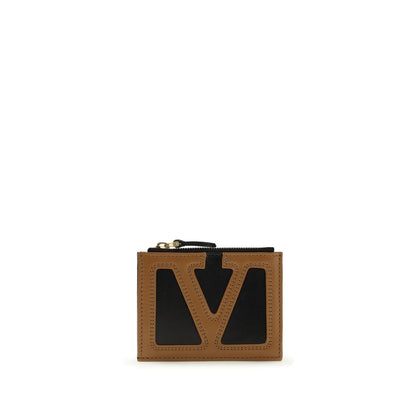 Portefeuille Valentino Garavani Bos Taurus en cuir de veau noir