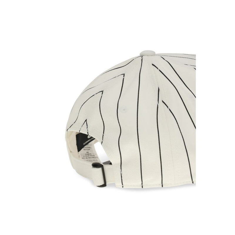 Y-3 White Polyester Cap - Pinstripe Baseball Hat