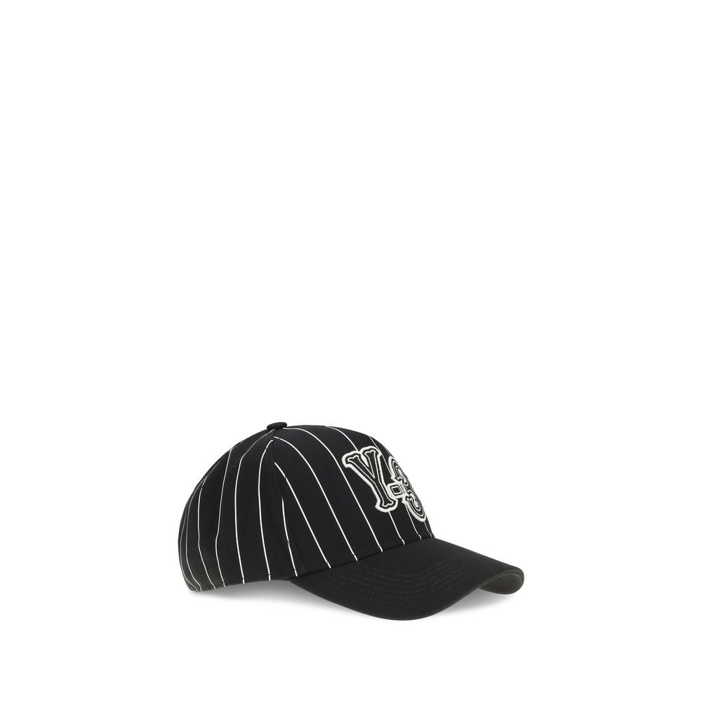 Y-3 Black Polyester Pinstripe Baseball Cap