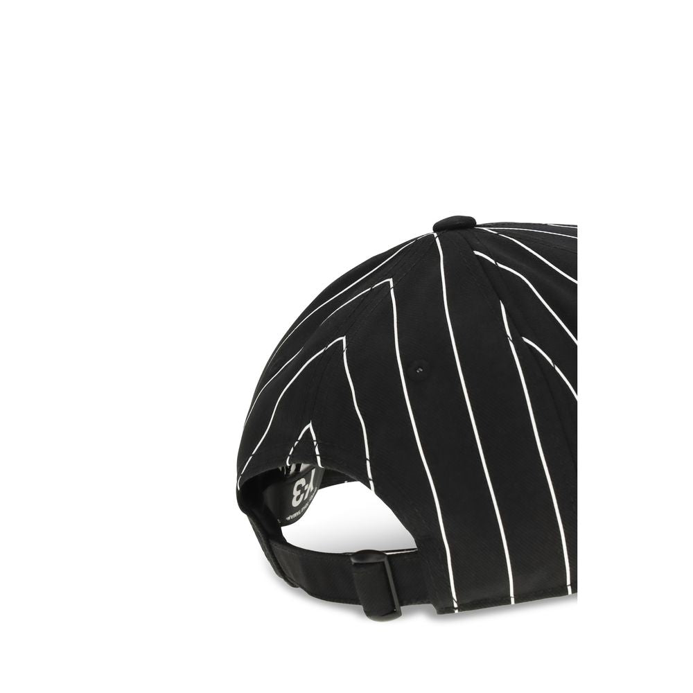 Y-3 Black Polyester Pinstripe Baseball Cap
