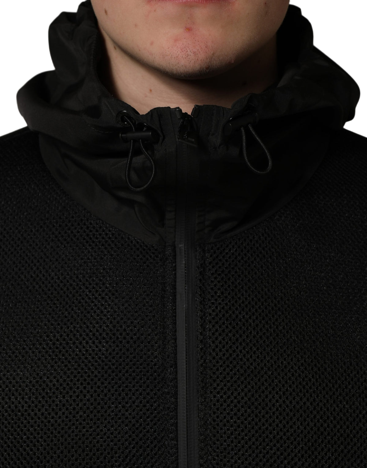 Dolce & Gabbana Blouson bombardier zippé à capuche noir homme