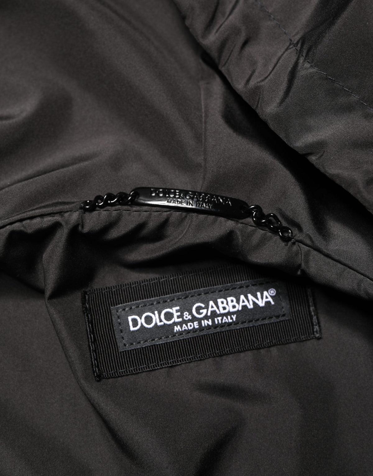 Dolce & Gabbana Blouson bombardier zippé à capuche noir homme