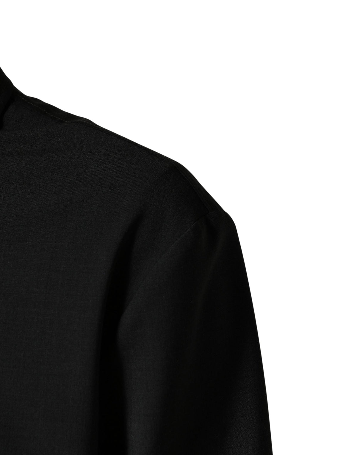 Blouson Bomber Homme Dolce & Gabbana en Laine Noire avec Logo et Fermeture Éclair Intégrale