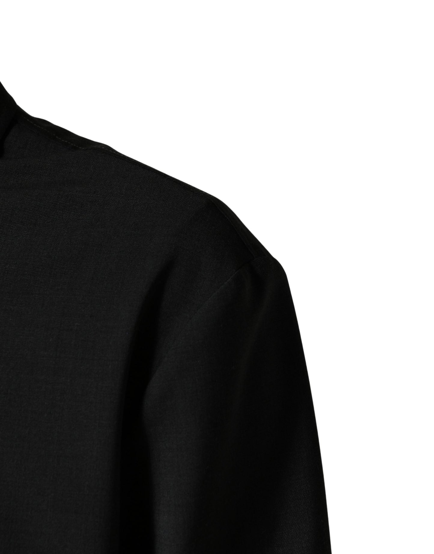 Dolce & Gabbana Zwarte Wollen Bomberjack met Logo en Volledige Ritssluiting voor Heren
