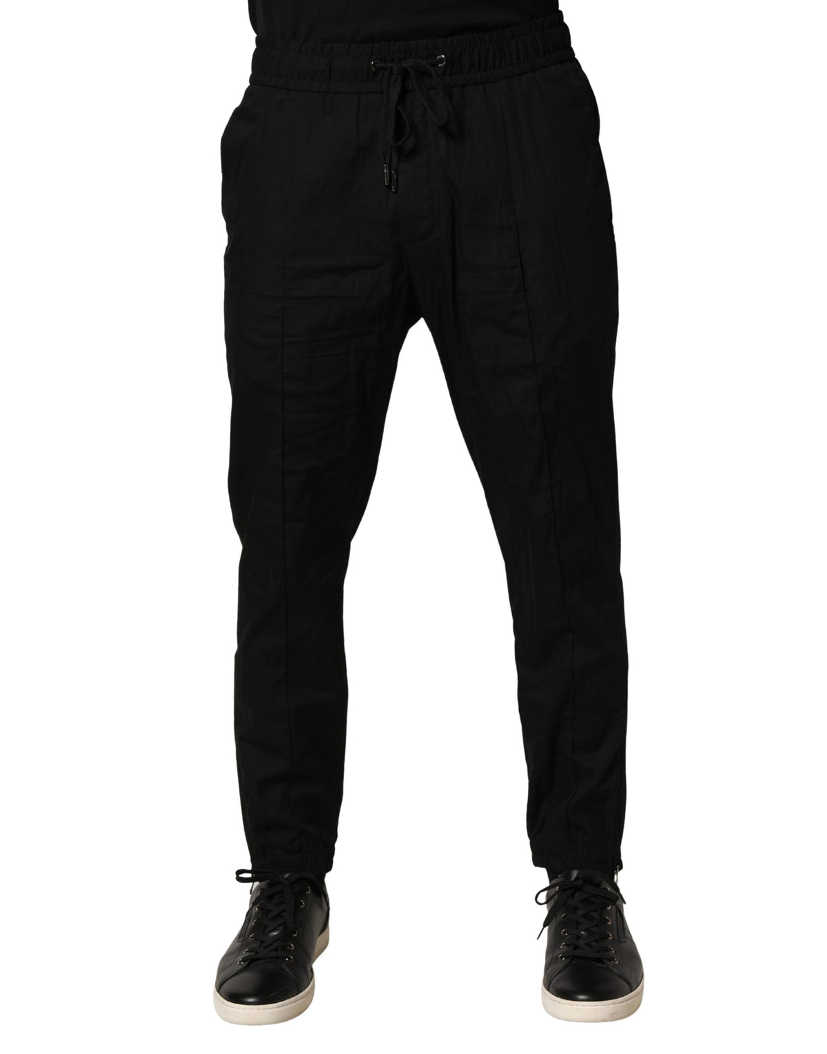 Pantalon de jogging skinny Dolce & Gabbana noir en coton pour homme