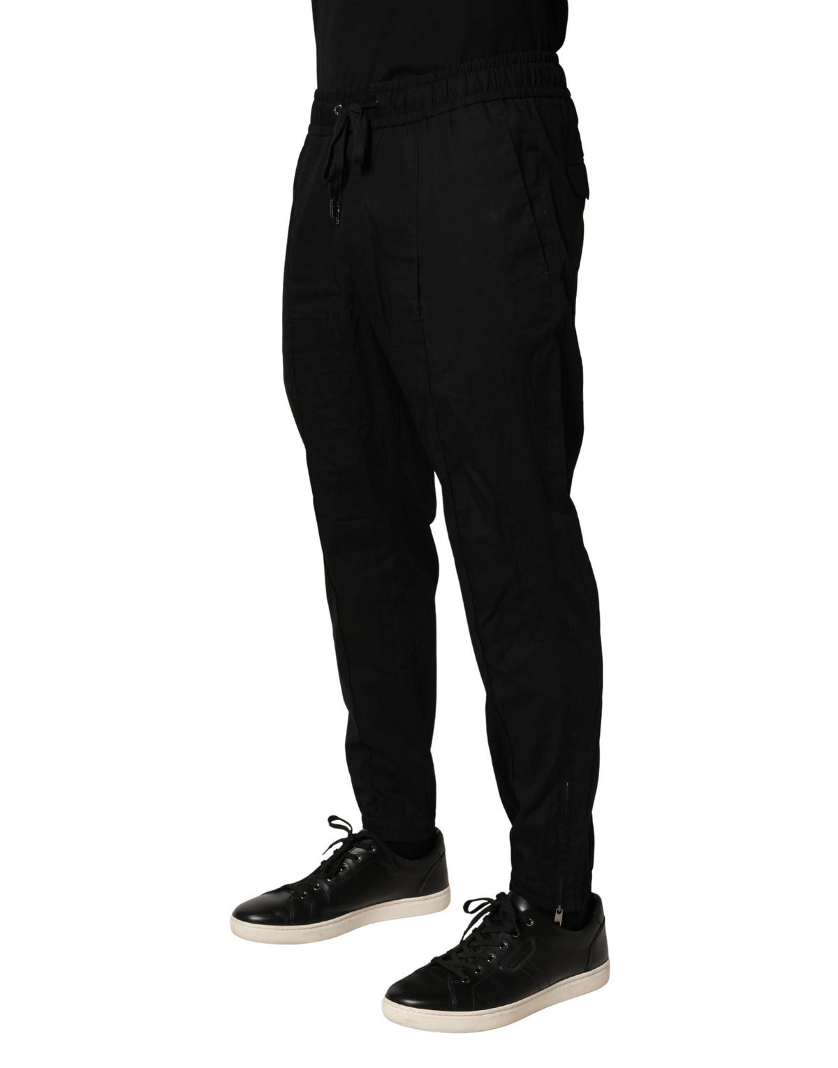Pantalon de jogging skinny Dolce & Gabbana noir en coton pour homme