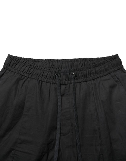 Pantalon de jogging skinny Dolce & Gabbana noir en coton pour homme