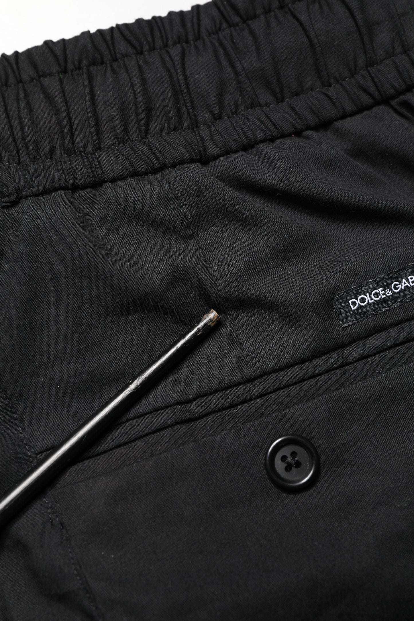 Pantalon de jogging skinny Dolce & Gabbana noir en coton pour homme