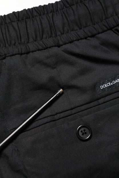 Pantalon de jogging skinny Dolce & Gabbana noir en coton pour homme