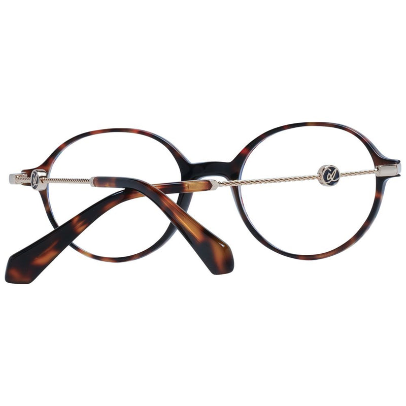 Christian Lacroix Brown Acetate Round Glasses Frames for Women