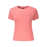 T-Shirt Rosa en Coton pour Femmes - Tommy Hilfiger