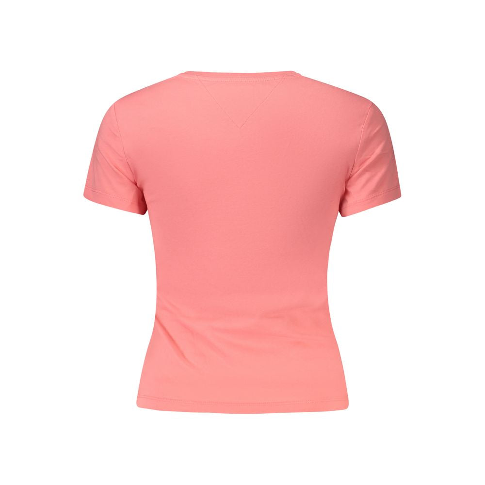 T-Shirt Rosa en Coton pour Femmes - Tommy Hilfiger