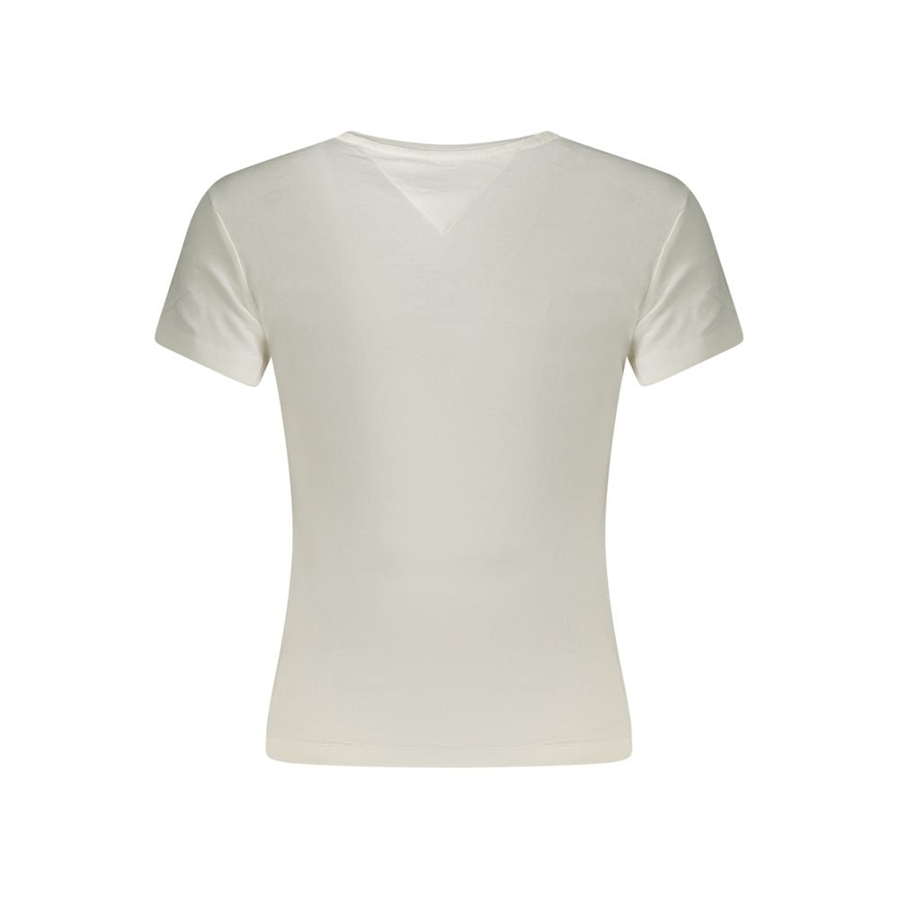 T-shirt blanc en coton pour femme Tommy Hilfiger