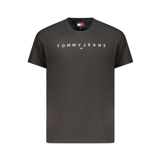 Tommy Hilfiger Black Cotton Men's T-Shirt - Effortless Style