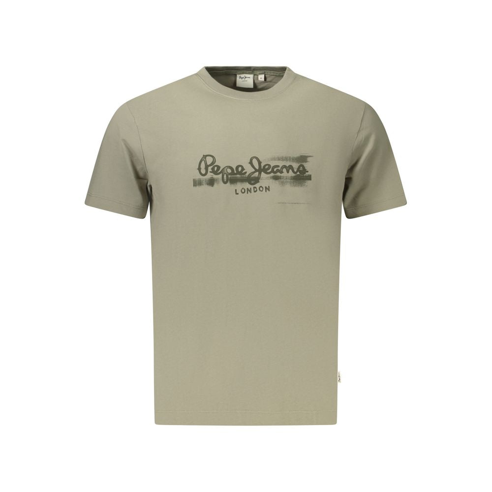 Pepe Jeans Verde T-Shirt en Coton pour Hommes