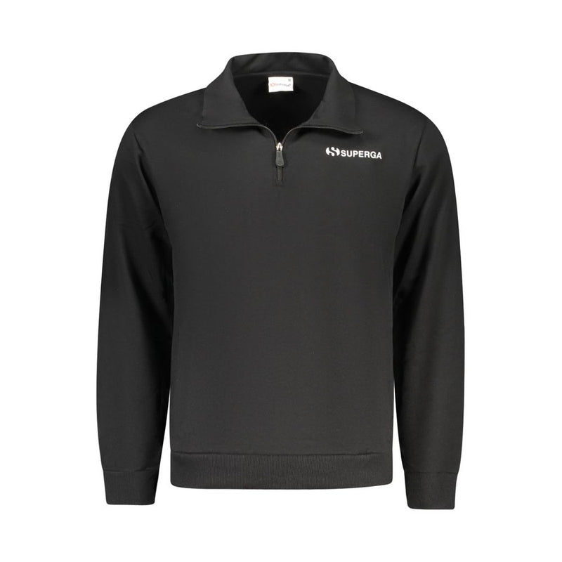 Superga Black Cotton Men's Sweatshirt - Stylish Comfort