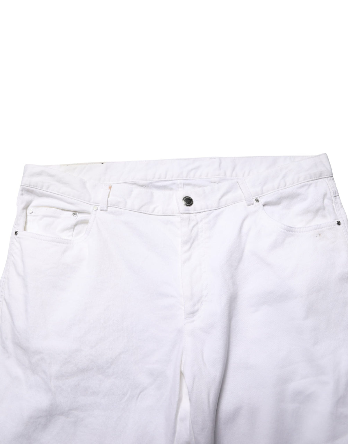 Jean droit en denim taille mi-haute blanc Paul & Shark