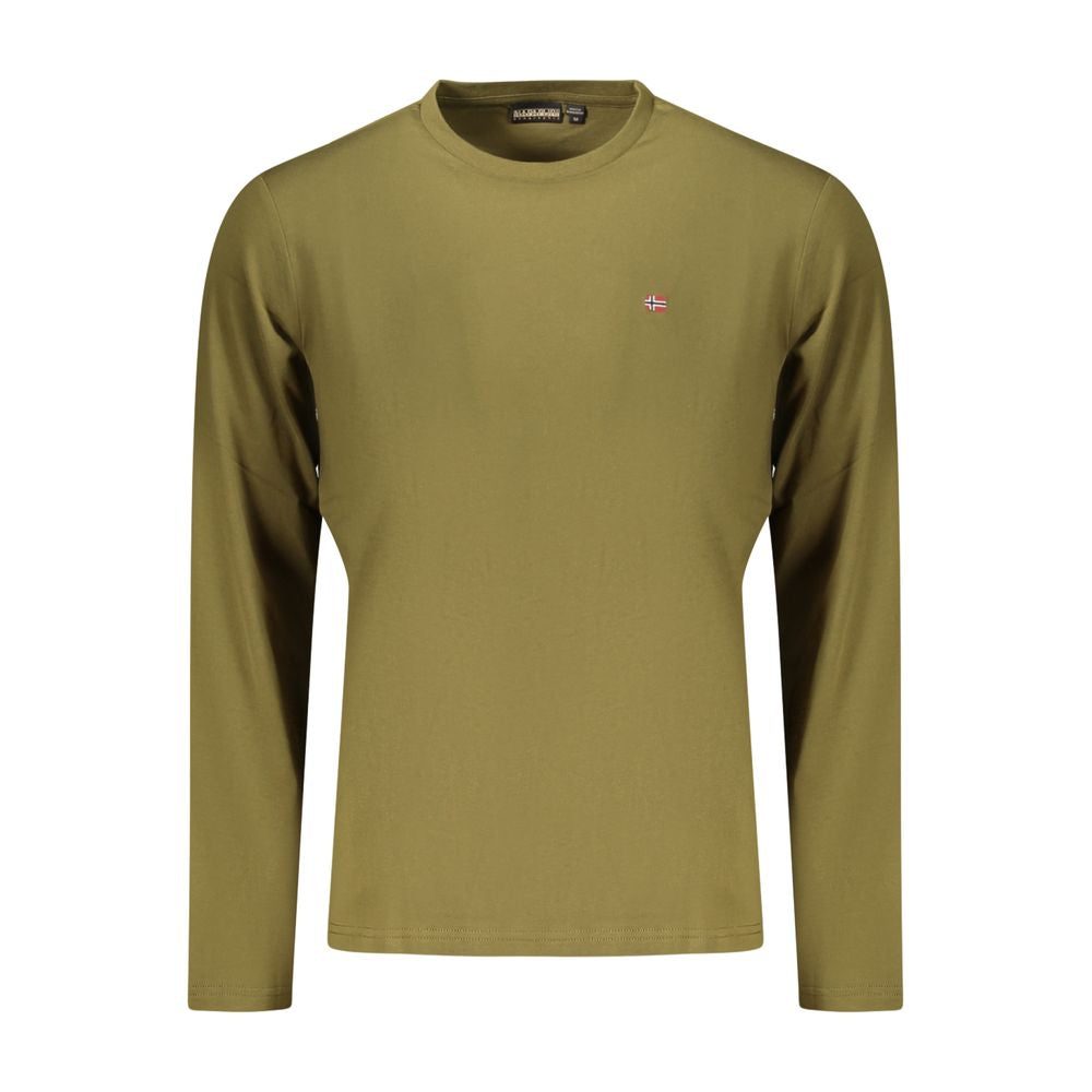 T-shirt Napapijri Verde en Coton pour Homme