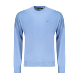 Napapijri Azzurro Cotton Men's T-Shirt - Long Sleeve