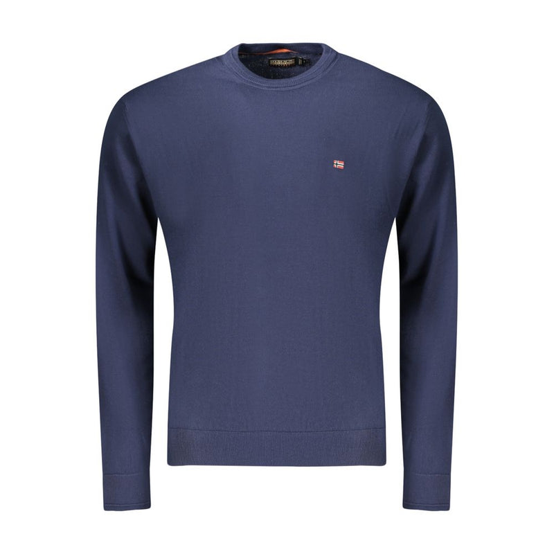 Napapijri Blue Cotton Men's Long-Sleeve Shirt
