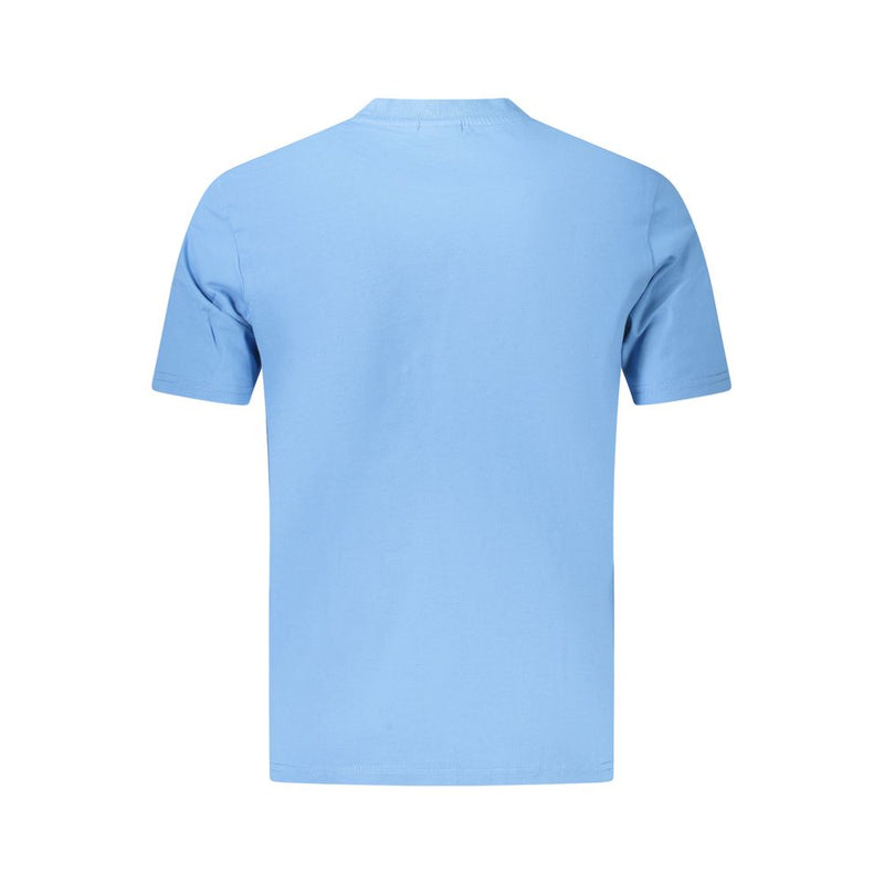 Napapijri Blue Cotton T-Shirt - Relaxed Fit Crew Neck