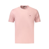 Napapijri Pink Cotton T-Shirt - Regular Fit Crew Neck