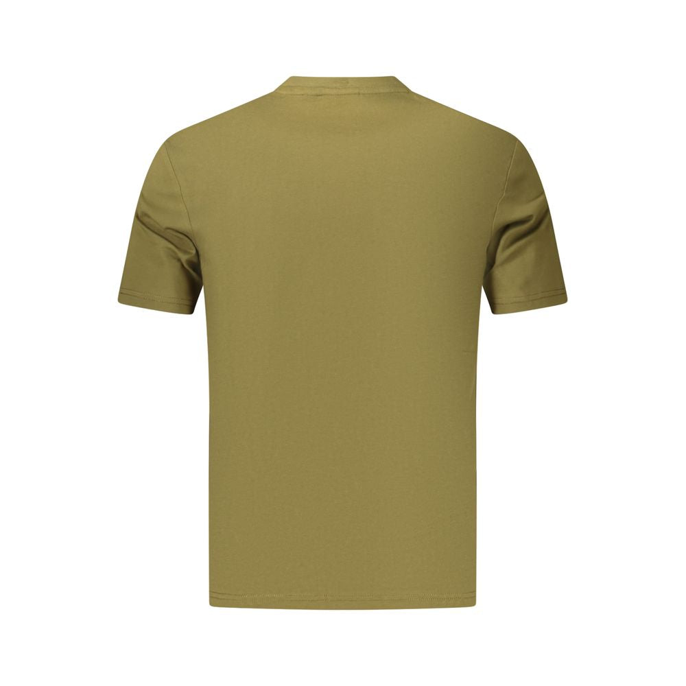 Napapijri Green Cotton T-Shirt - Regular Fit Crew Neck