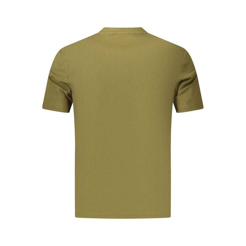 Napapijri Green Cotton T-Shirt - Regular Fit Crew Neck
