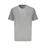 Napapijri Gray Organic Cotton T-Shirt for Men