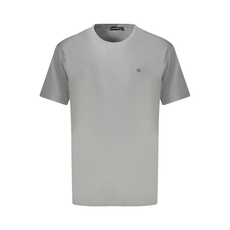 Napapijri Gray Cotton T-Shirt for Men - 3XL