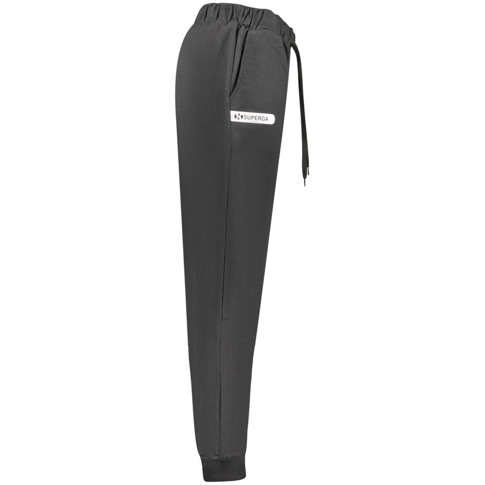 Superga Black Cotton Athletic Pants for Men