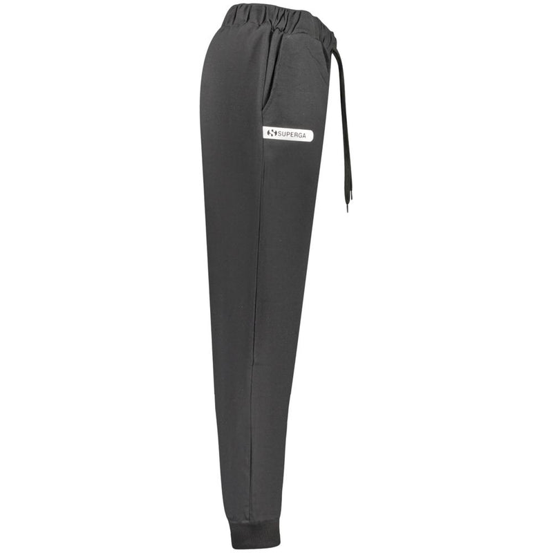 Superga Black Cotton Athletic Pants for Men