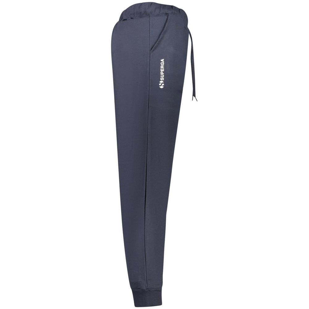 Superga Blue Cotton Joggers - Comfortable Workout Pants for Men