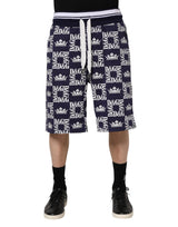 Shorts Bermuda Chino Homme Imprimé Logo DG Bleu Dolce & Gabbana