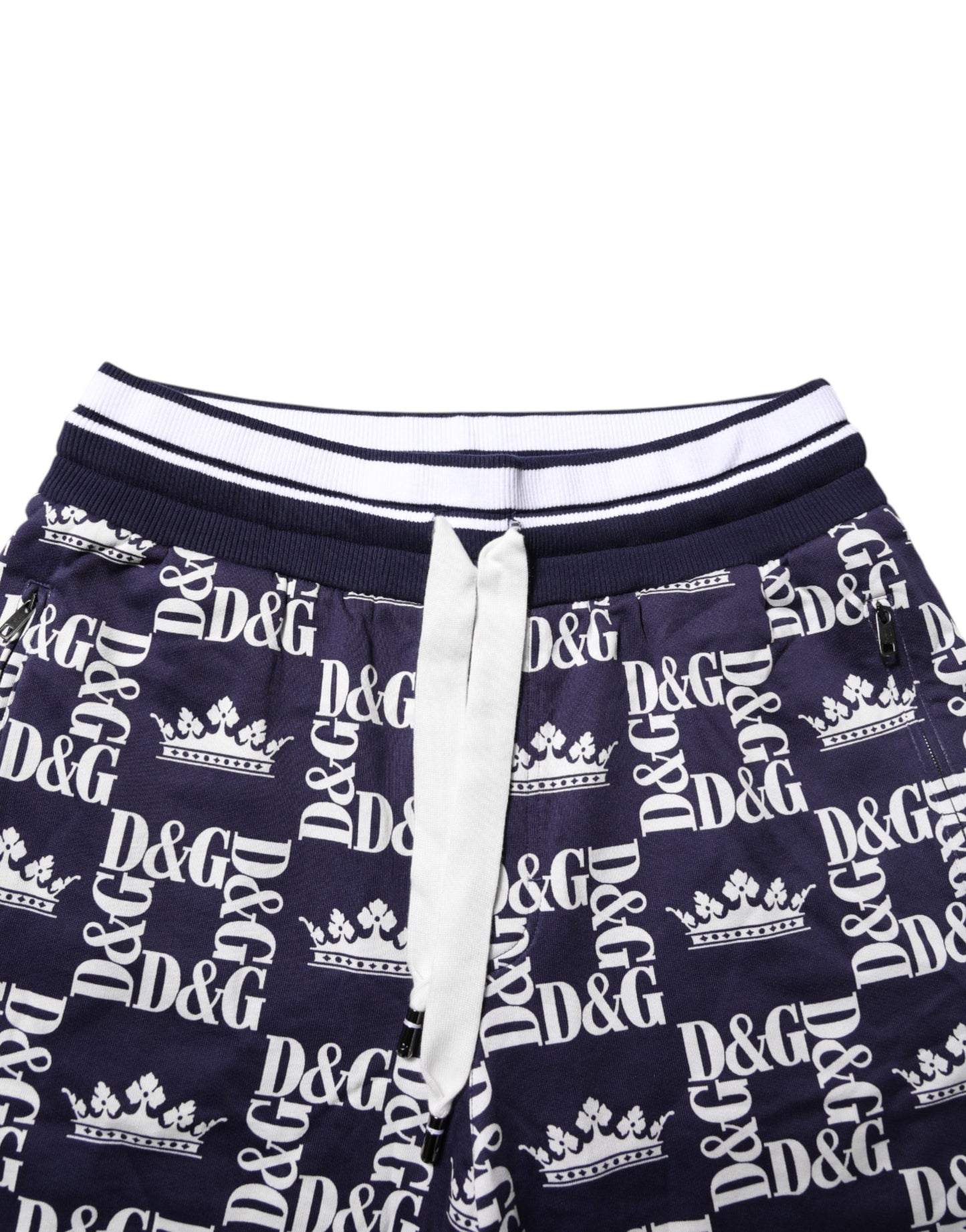 Shorts Bermuda Chino Homme Imprimé Logo DG Bleu Dolce & Gabbana